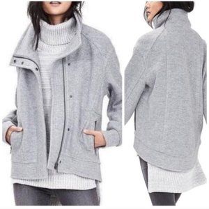 Banana Republic Cocoon Moto Zip Wool Jacket